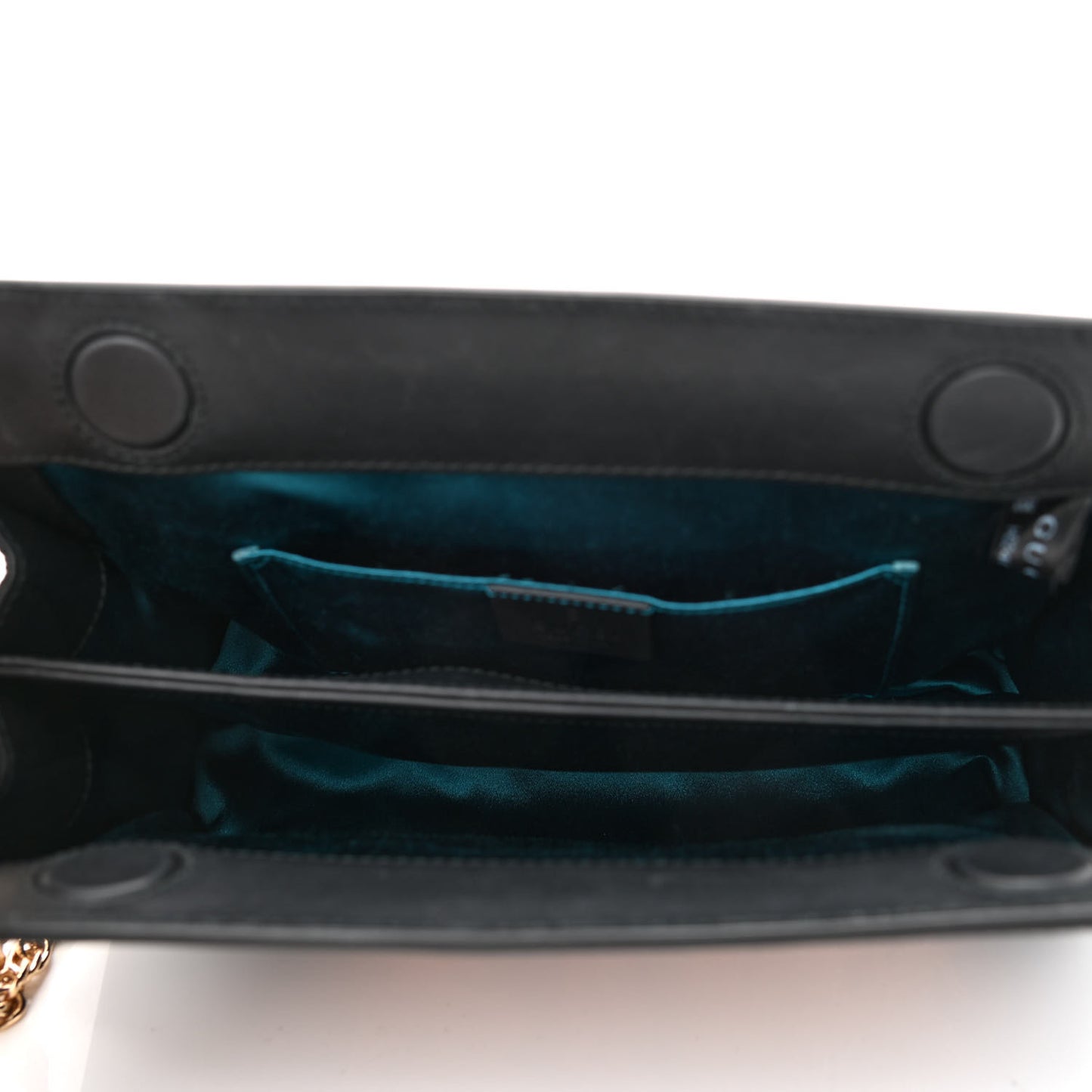 Suede Patent Web Dragon Embroidered Small Ophidia Chain Shoulder Bag Blue Black
