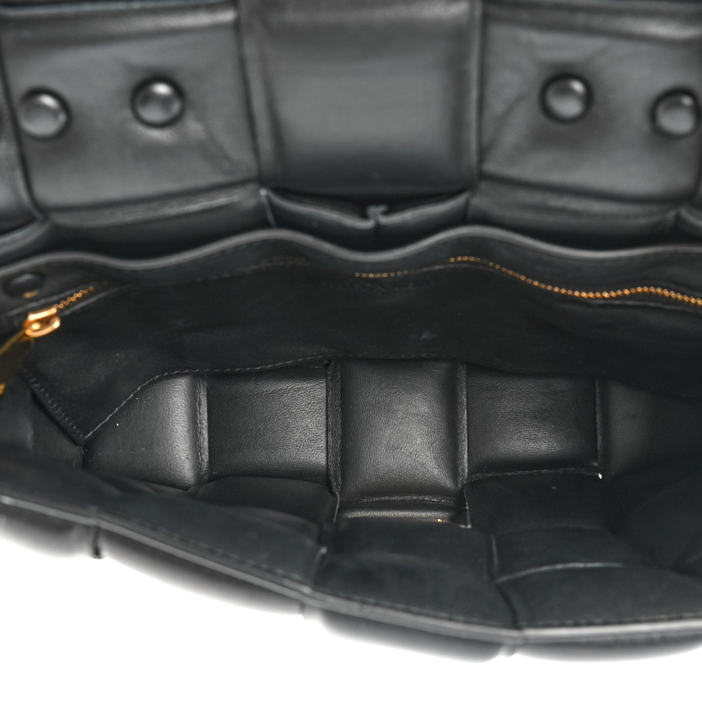 Lambskin Maxi Intreccio Padded Chain Cassette Crossbody Bag Black