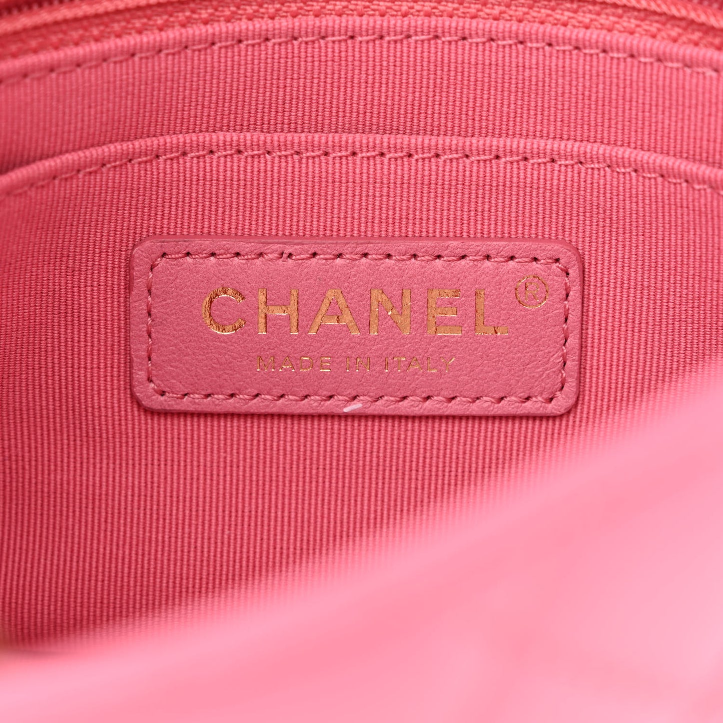 Lambskin Resin Quilted Mini Pearl Samba Square Flap Pink