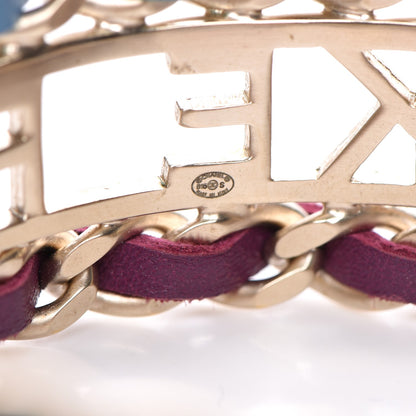 Chanel Lambskin Chain Bangle Blue Purple Gold 5 of 5