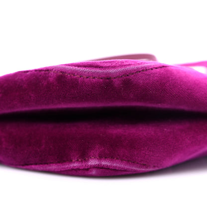 Gucci Velvet Matelasse Medium GG Marmont Shoulder Bag Fuchsia Violet Cyclamen 9 of 25