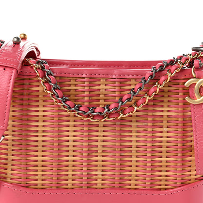 Chanel Rattan Calfskin Small Gabrielle Hobo Beige Pink 8 of 10