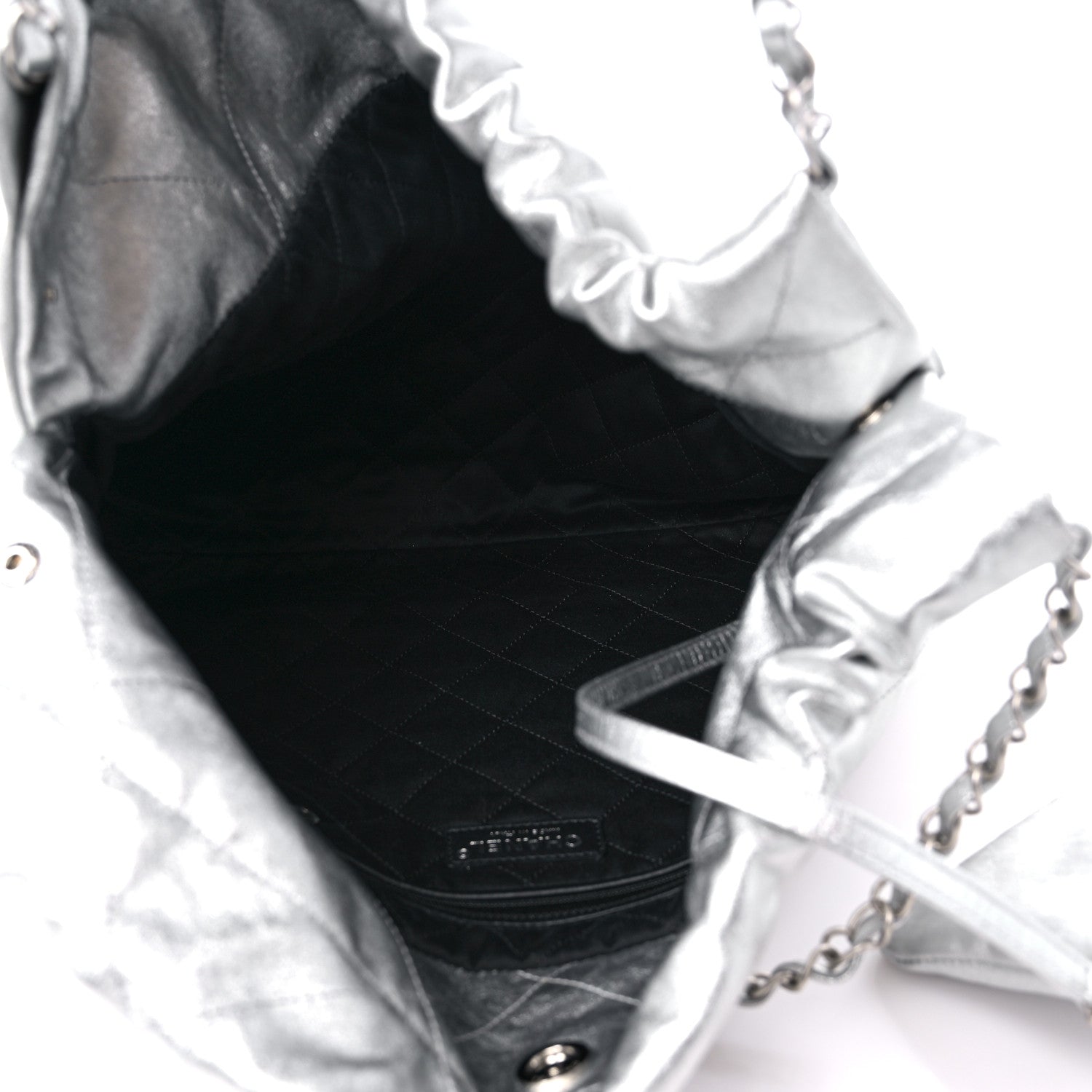 Chanel Metallic Calfskin Quilted Chanel 22 Silver 6 of 10