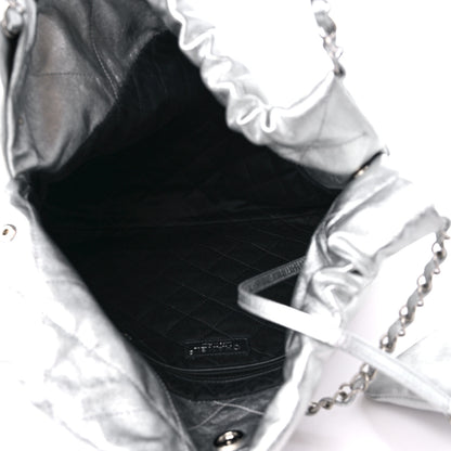 Chanel Metallic Calfskin Quilted Chanel 22 Silver 6 of 10