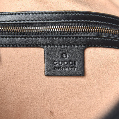 Gucci Calfskin Matelasse GG Marmont Flat Messenger Bag Black 7 of 13