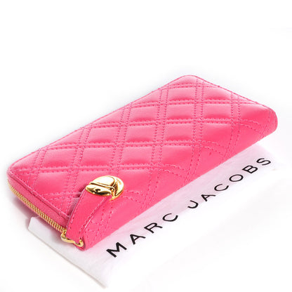 Marc Jacobs Lambskin Quilted The Deluxe Zip Wallet Bubble 4 of 7