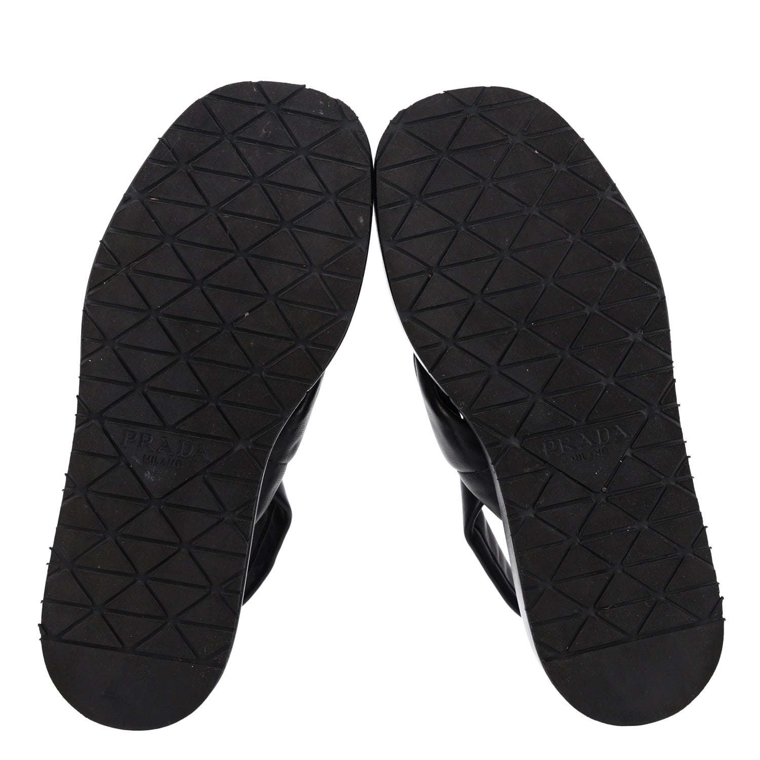 Prada Nappa Padded Blow 20mm Slingback Sandals 36.5 Black 7 of 10