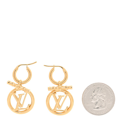 Louis Vuitton Baby Louise Earrings Gold 2 of 7