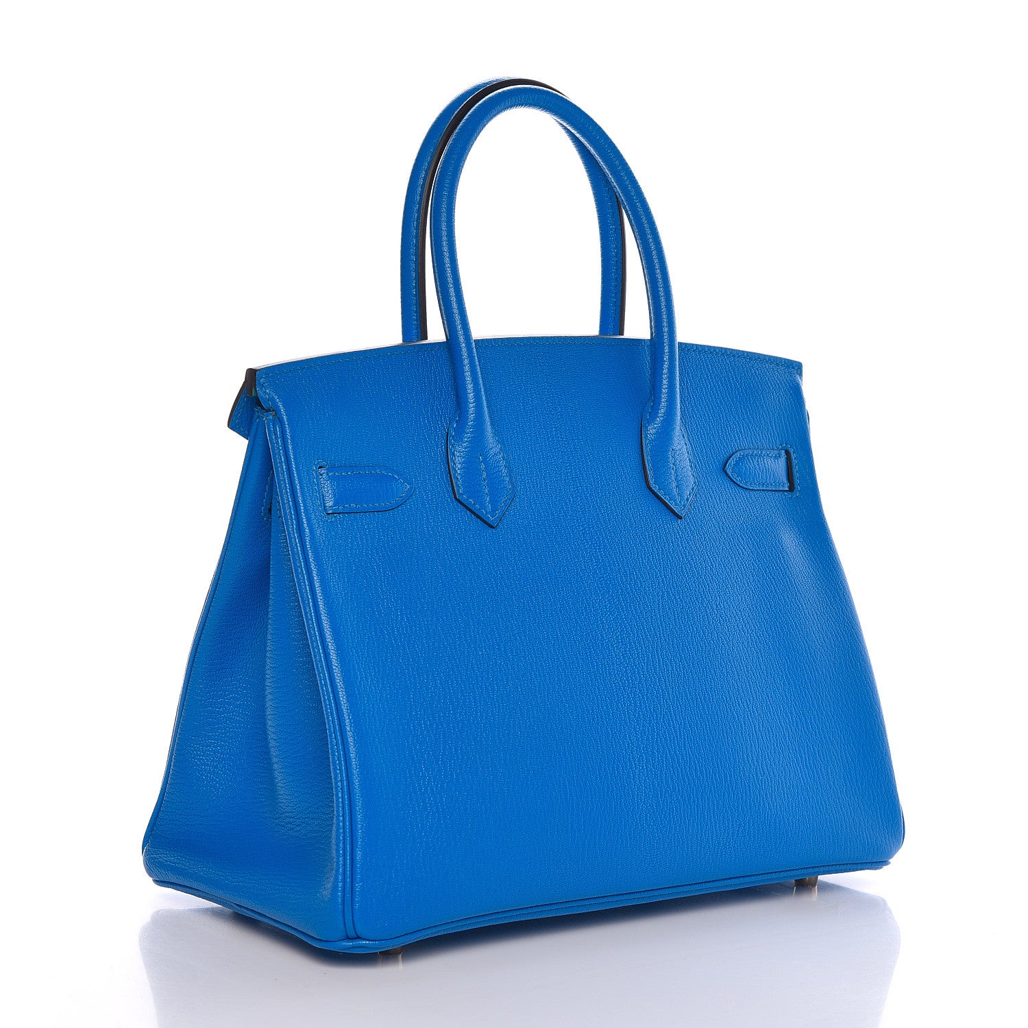 Hermes Chevre Mysore Horseshoe Birkin 30 Bleu Hydra Bleu Paon 3 of 34