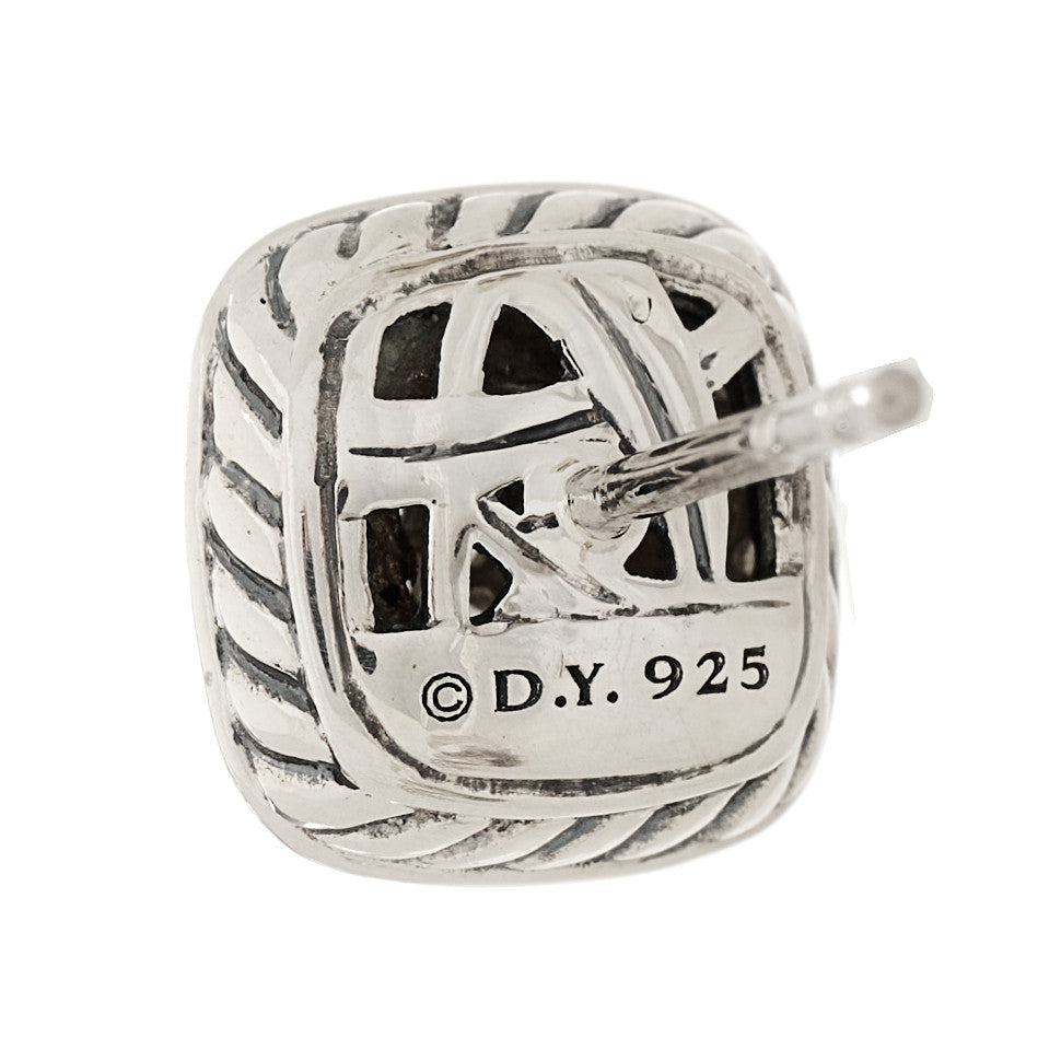David Yurman Sterling Silver Diamond 5mm Pave Albion Earrings 4 of 4