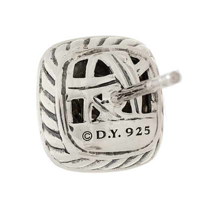 David Yurman Sterling Silver Diamond 5mm Pave Albion Earrings 4 of 4