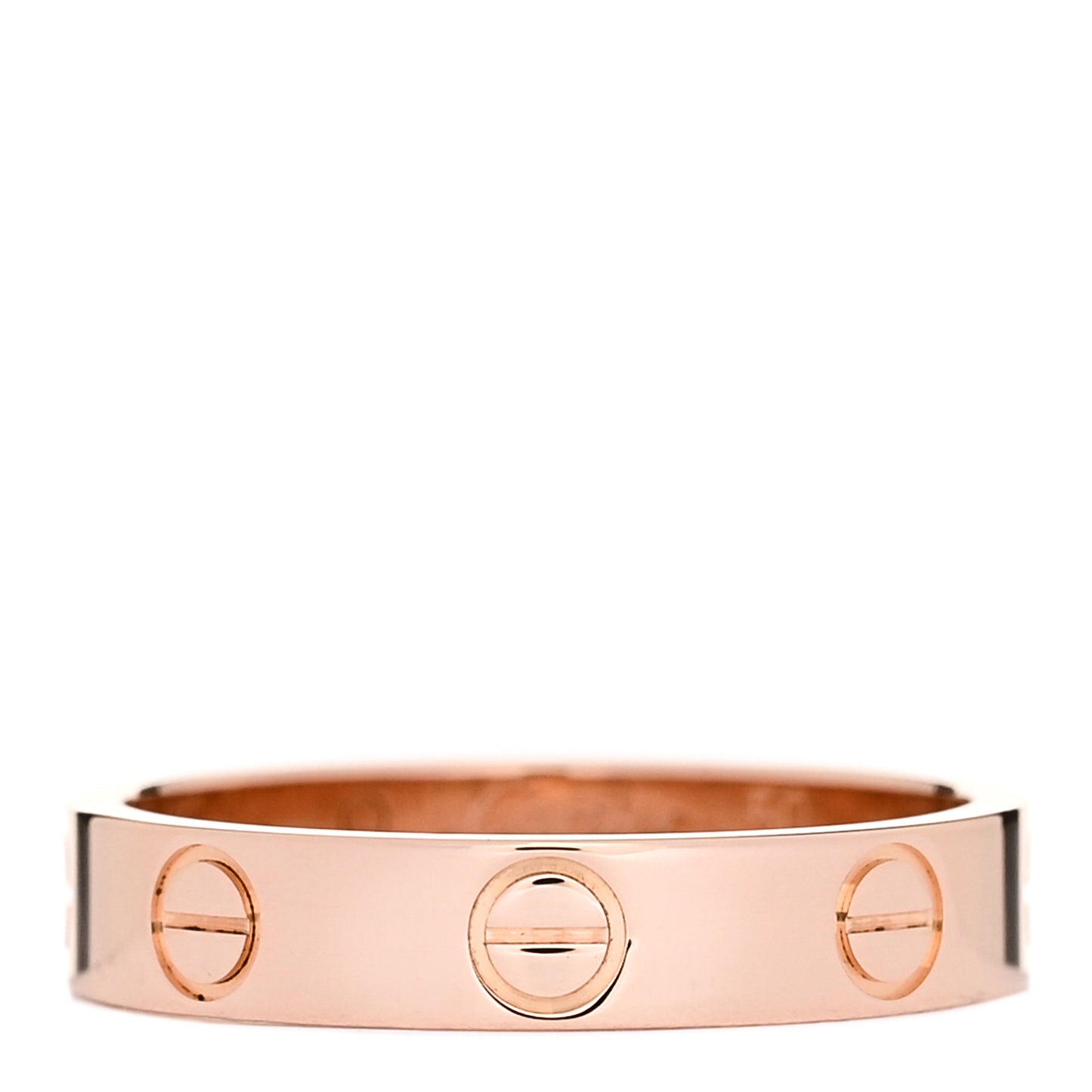 18K Pink Gold 3.5mm LOVE Wedding Band Ring 50 5.25