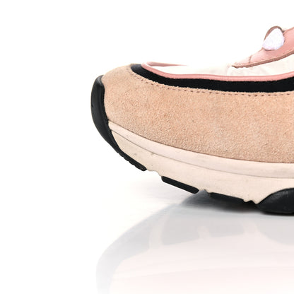 Chanel Nylon Lambskin Suede Calfskin CC Sneakers 38 Pink White Black 14 of 15