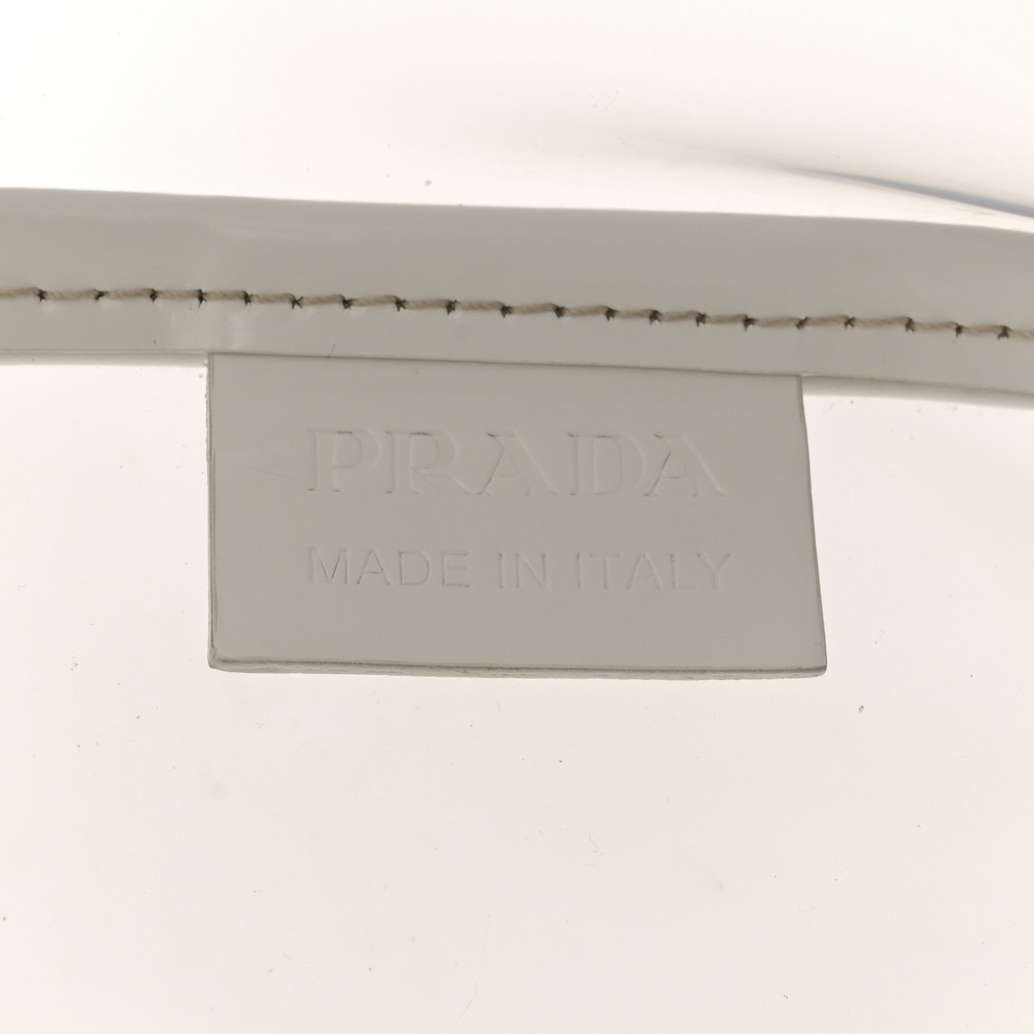 Prada Vinyl Calfskin Tote Transparent White 7 of 14