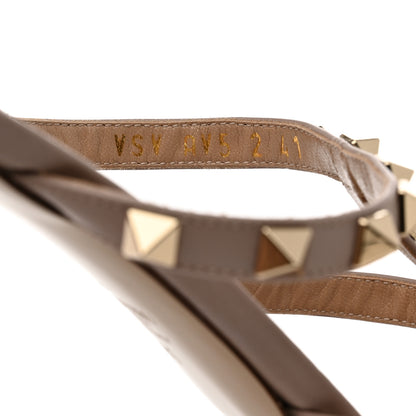 Valentino Garavani Calfskin Rockstud 50mm Flip Flop Thong Sandals 41 Poudre 6 of 9