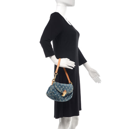 Louis Vuitton Monogram Denim Mini Pleaty Blue 2 of 9