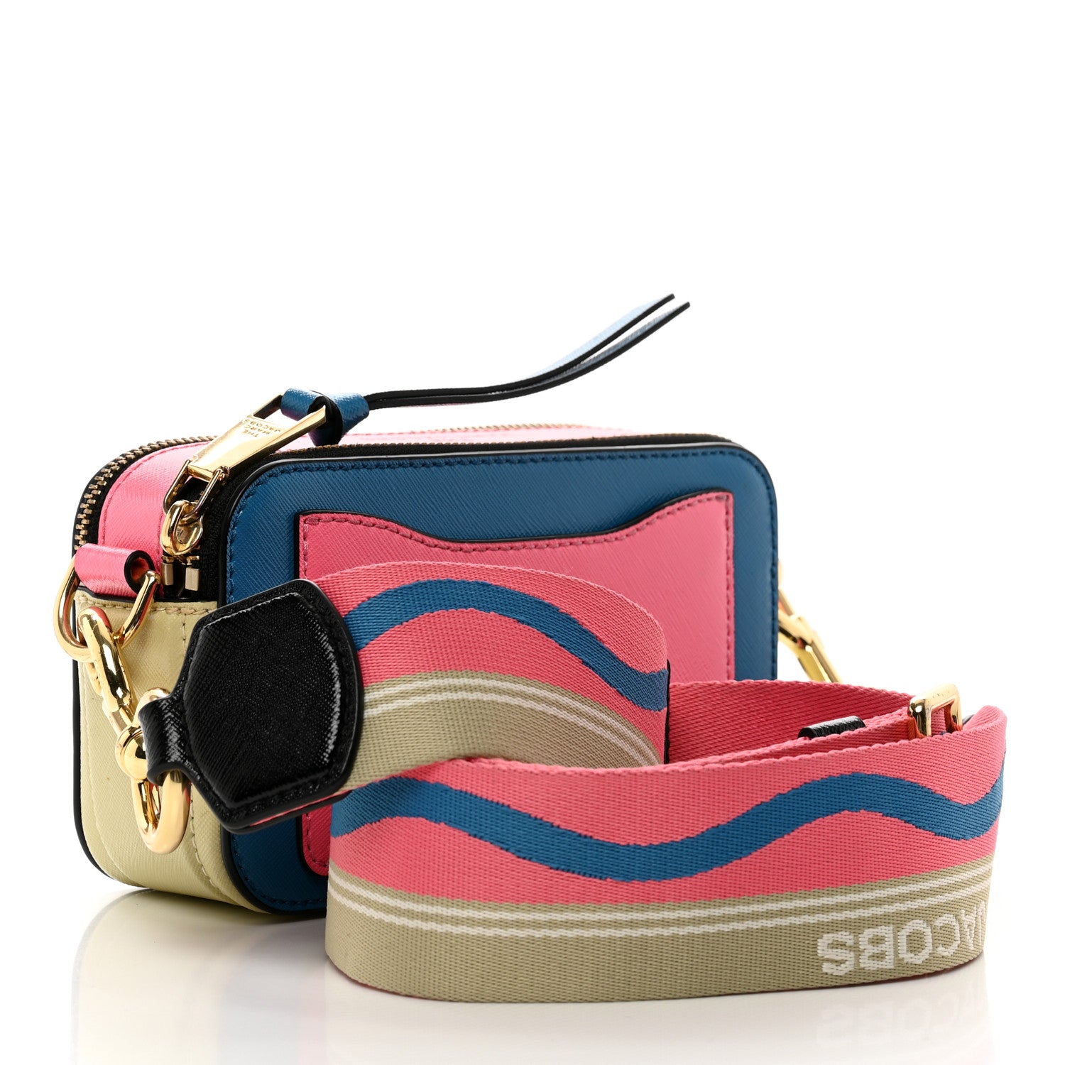 Marc Jacobs Saffiano Small Snapshot Camera Bag Blue Multicolor 3 of 11