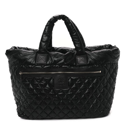 Chanel Nylon Quilted Extra Large Coco Cocoon Tote Black 1 of 10