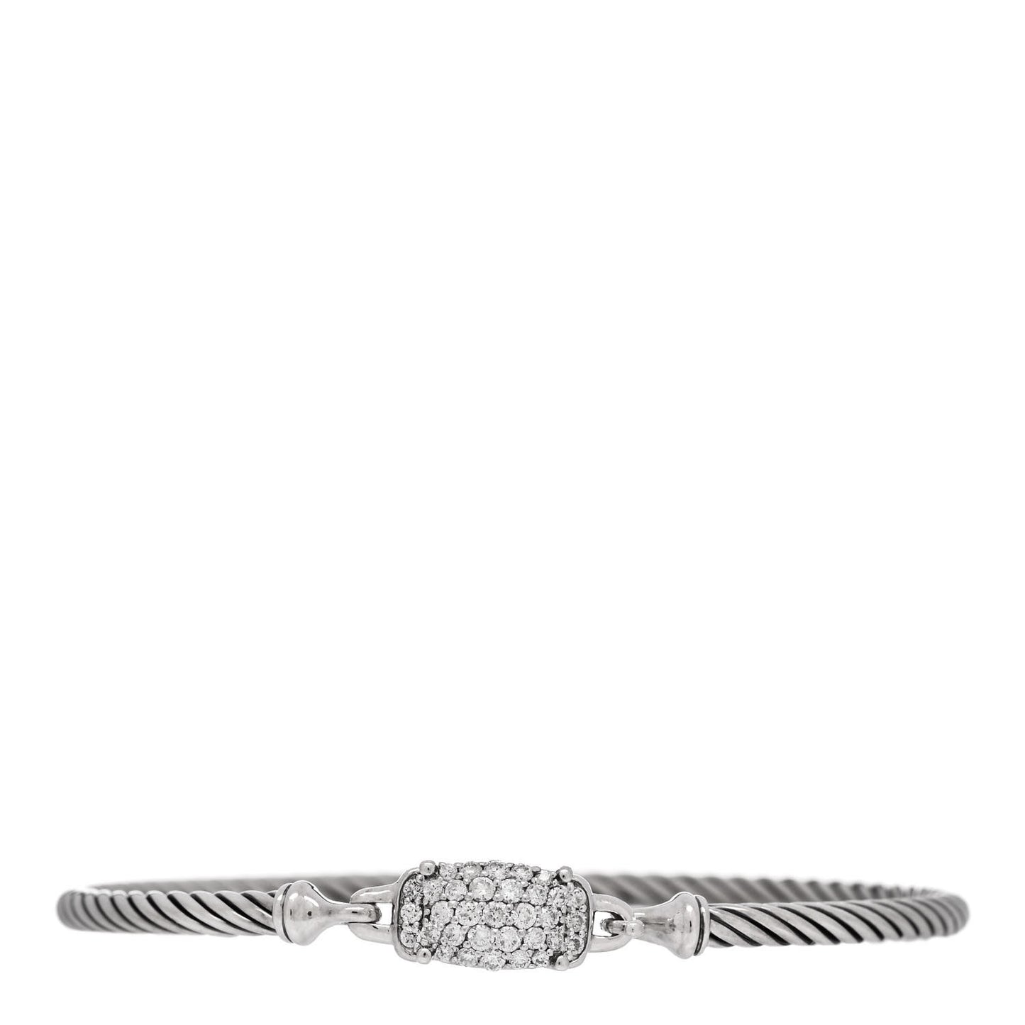 Sterling Silver Diamond 3mm Petite Wheaton Bracelet