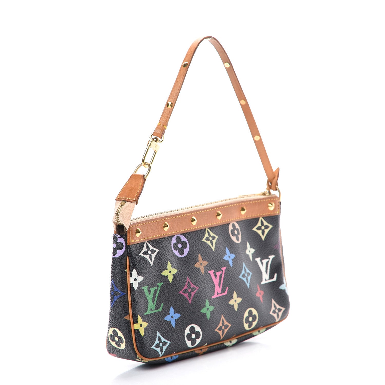 Louis Vuitton Monogram Multicolor Pochette Accessories Black 2 of 14