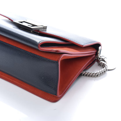 Givenchy Goatskin Suede Small GV3 Shoulder Bag Blue Red 8 of 8