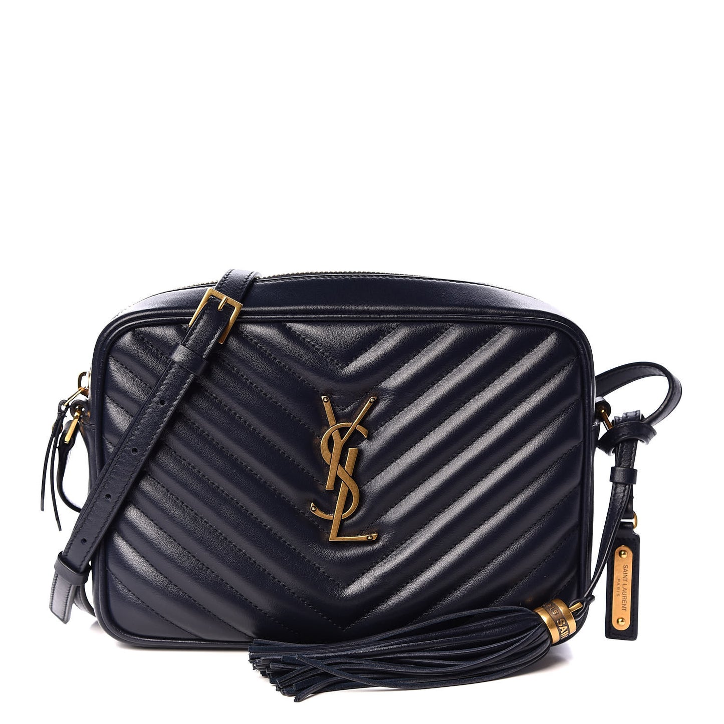 Calfskin Matelasse Lou Camera Bag Navy