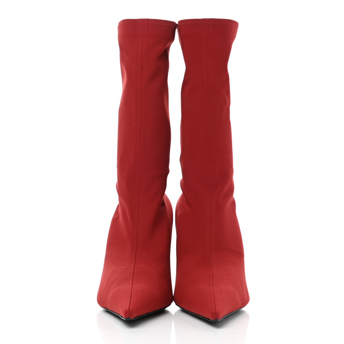 Jersey Crepe Extreme Pointed Toe Knife Booties 41 Rouge