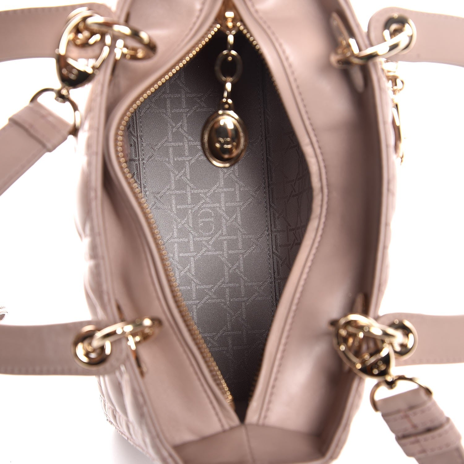 Christian Dior Lambskin Cannage Medium Lady Dior Light Pink 6 of 8