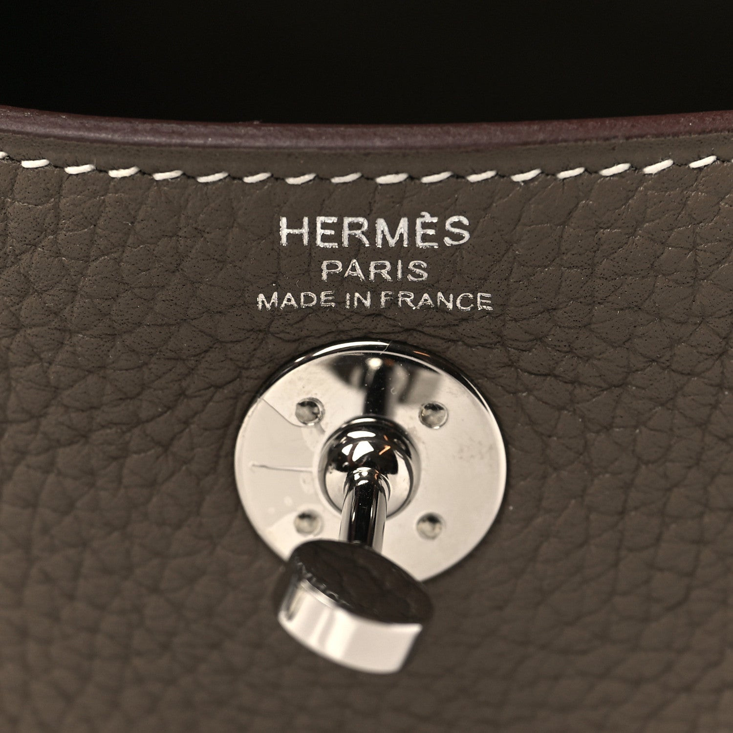 Hermes Taurillon Clemence Mini Lindy 20 Etoupe 6 of 9