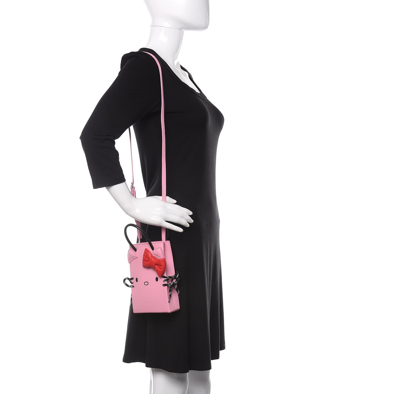 Balenciaga Calfskin Hello Kitty Phone Holder Bag Pink 2 of 11