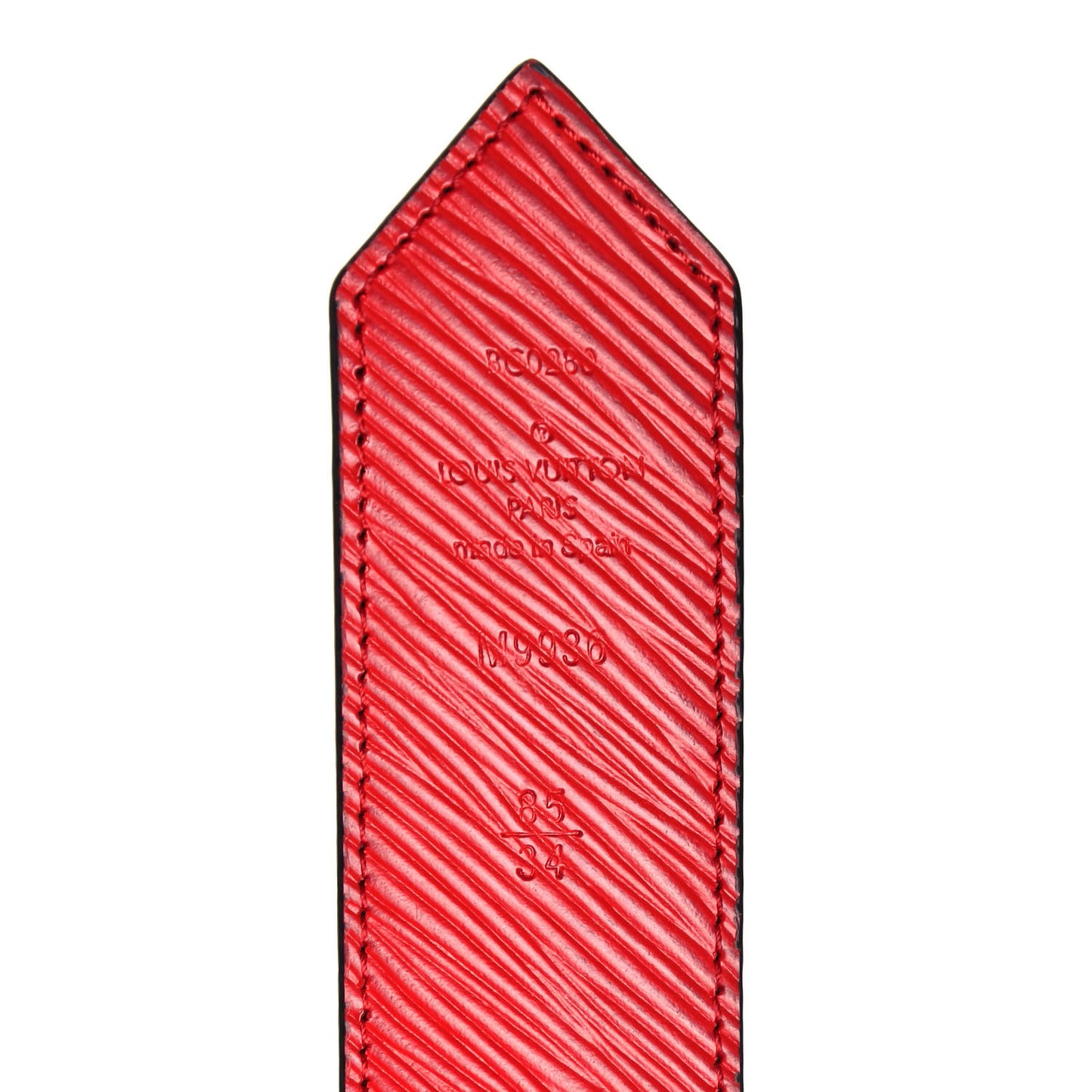 Monogram Epi 35mm LV Circle Reversible Belt 85 34 Coquelicot