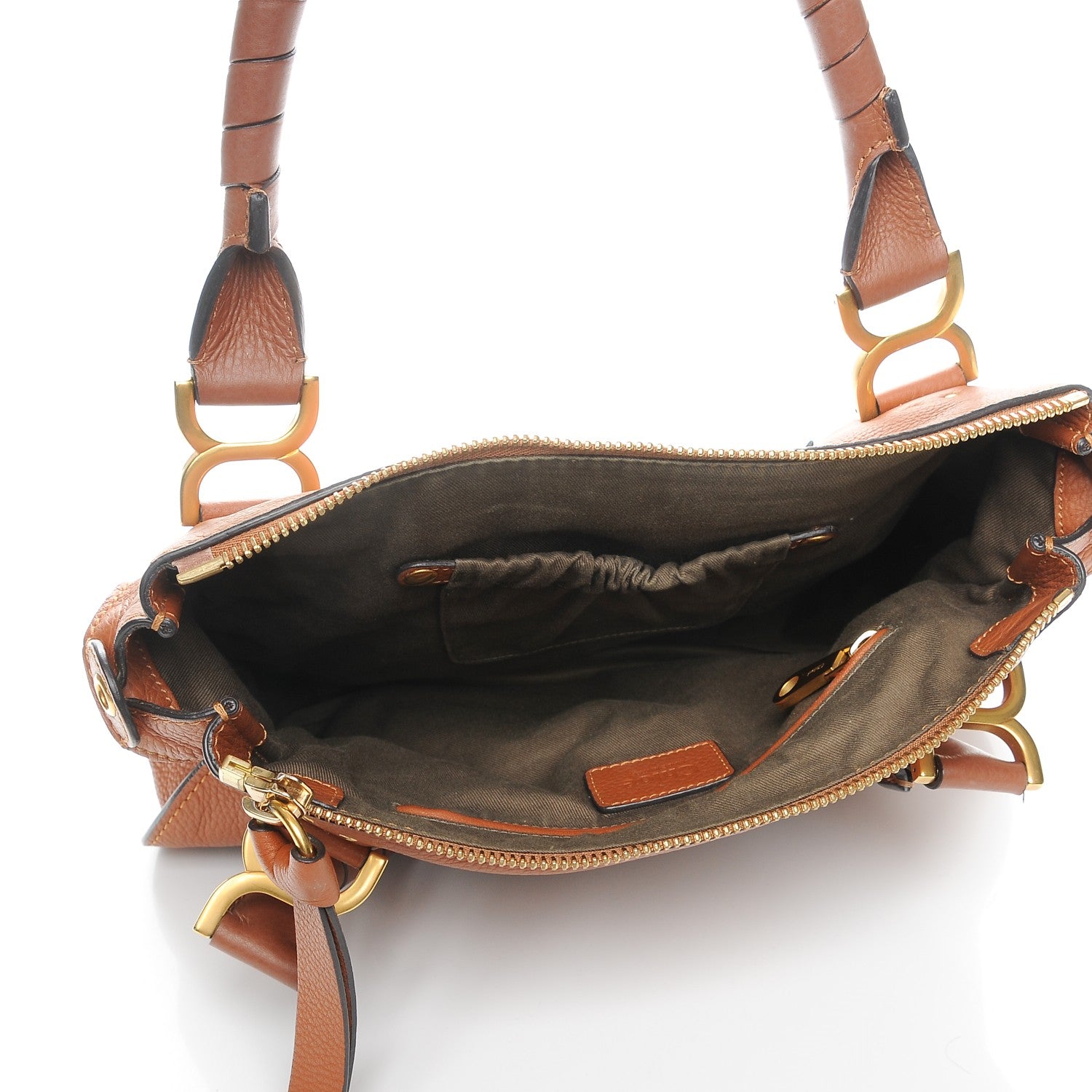 Chloe Calfskin Medium Marcie Satchel Tan 6 of 8
