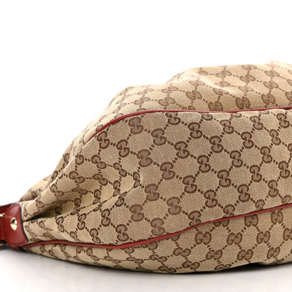Gucci Monogram Medium Sukey Hobo Red 8 of 13
