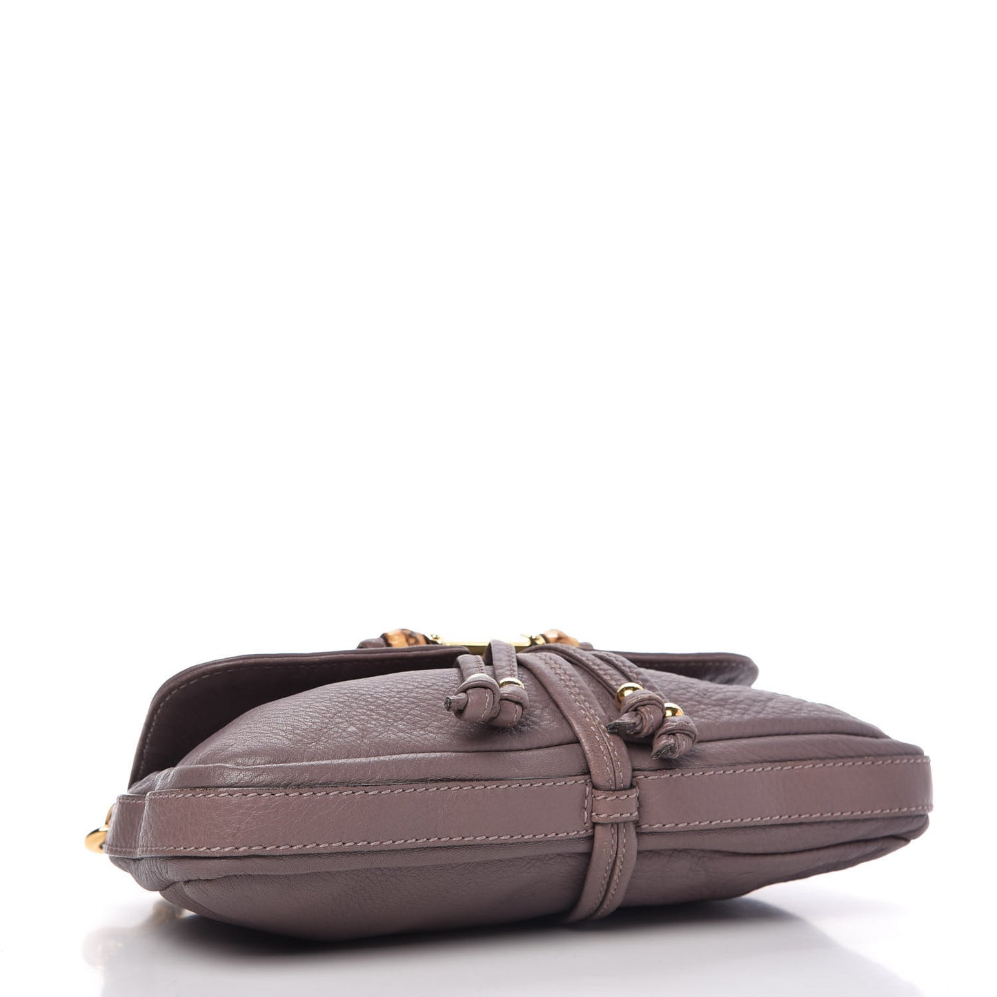 Calfskin Bamboo Croisette Evening Bag Mauve