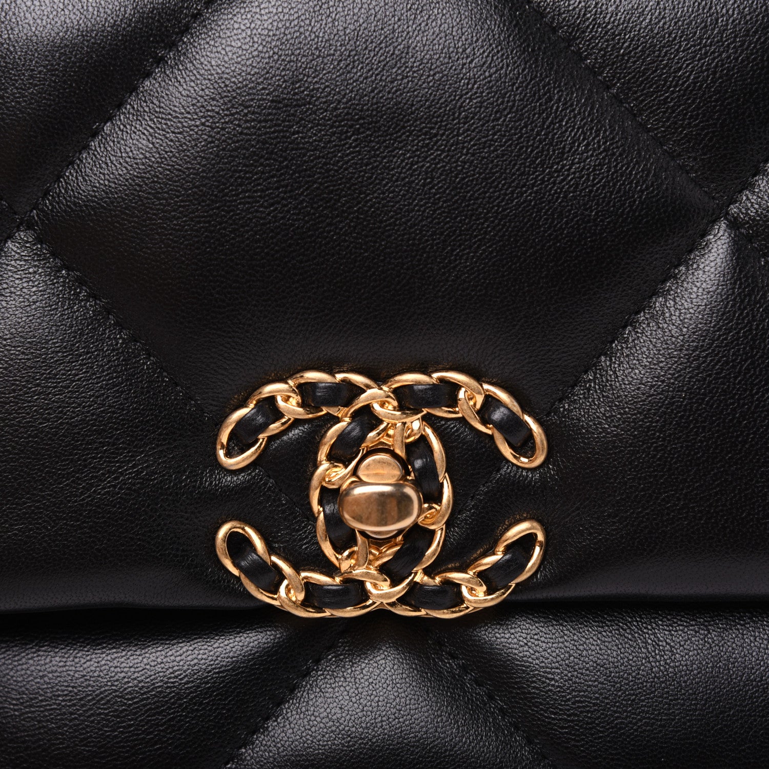 Chanel Lambskin Quilted Medium 19 Flap Black 14 of 16