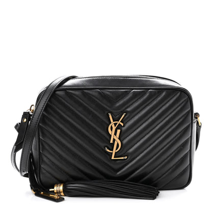 Saint Laurent Calfskin Matelasse Monogram Lou Camera Bag Black 1 of 9
