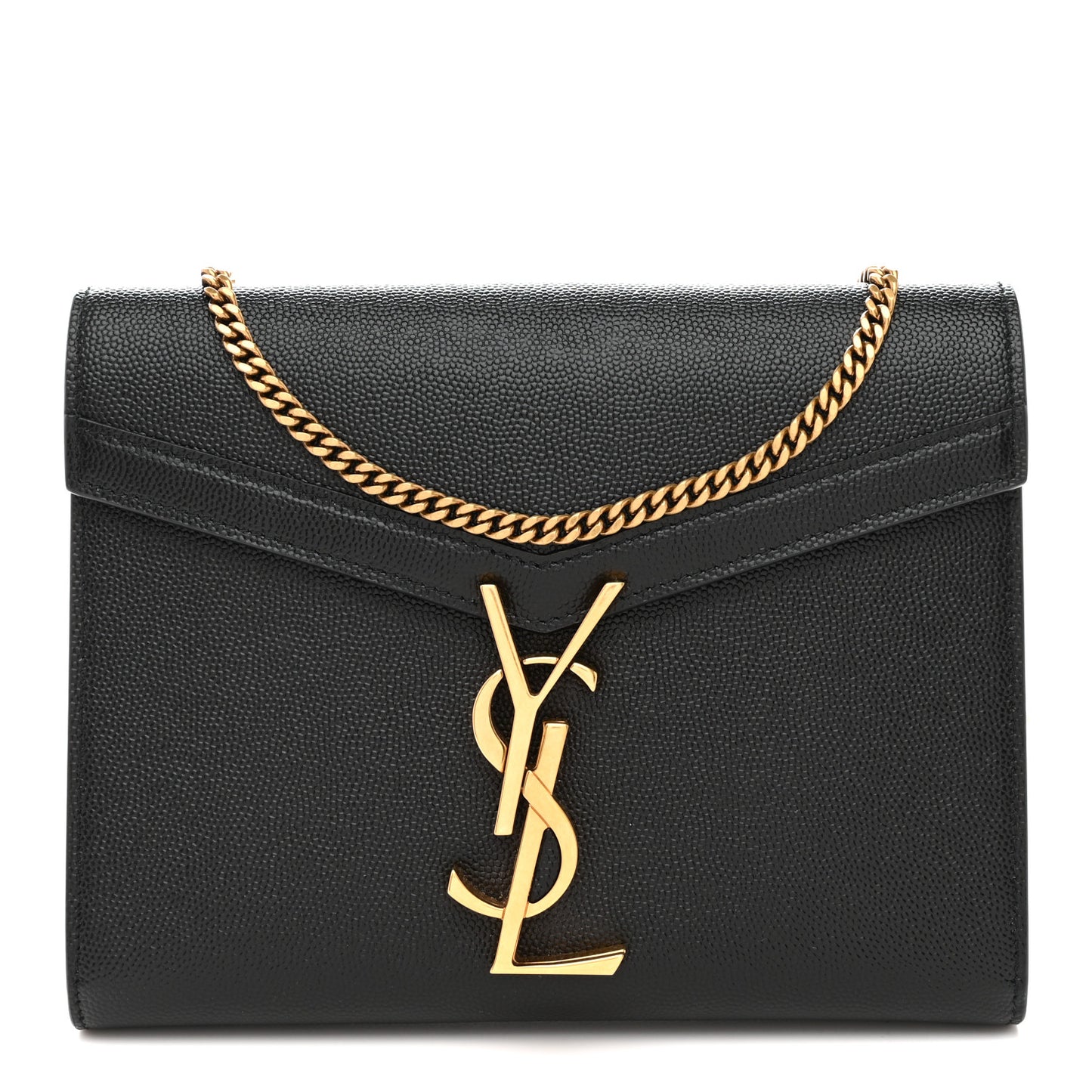 Grain De Poudre Monogram Cassandra Chain Wallet Black