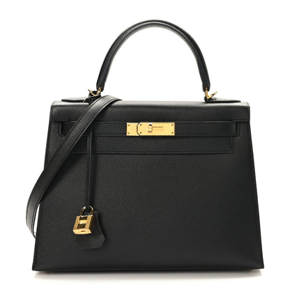Hermes Epsom Kelly Sellier 28 Black 1 of 9