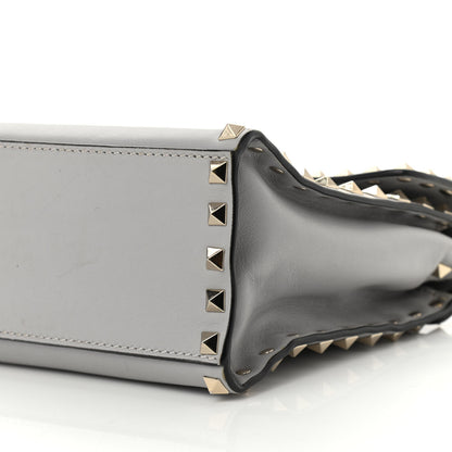 Valentino Garavani Vitello Rockstud Single Handle Flap Bag Pastel Grey 12 of 14