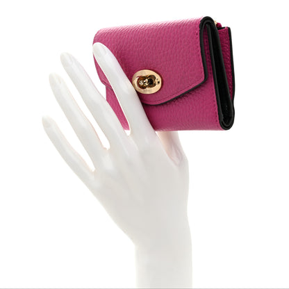 Mulberry Small Classic Grain Darley Folded Multi-Card Wallet Mulberry Pink 2 of 7