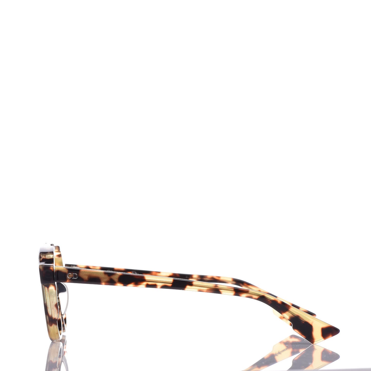 Abstract Square Mirrored Sunglasses Spotted Havana Green