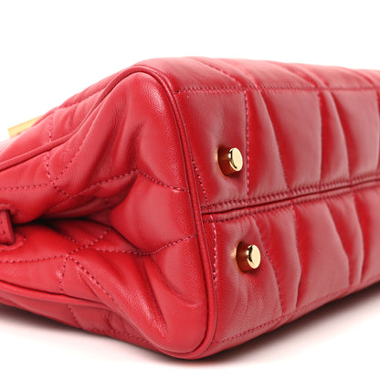 Versace Nappa Trapuntata Small Medusa '95 Tote Bag Lipstick Red 16 of 19