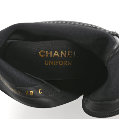 Chanel Stretch Lambskin Cap Toe CC Short Boots 38 Black 6 of 8