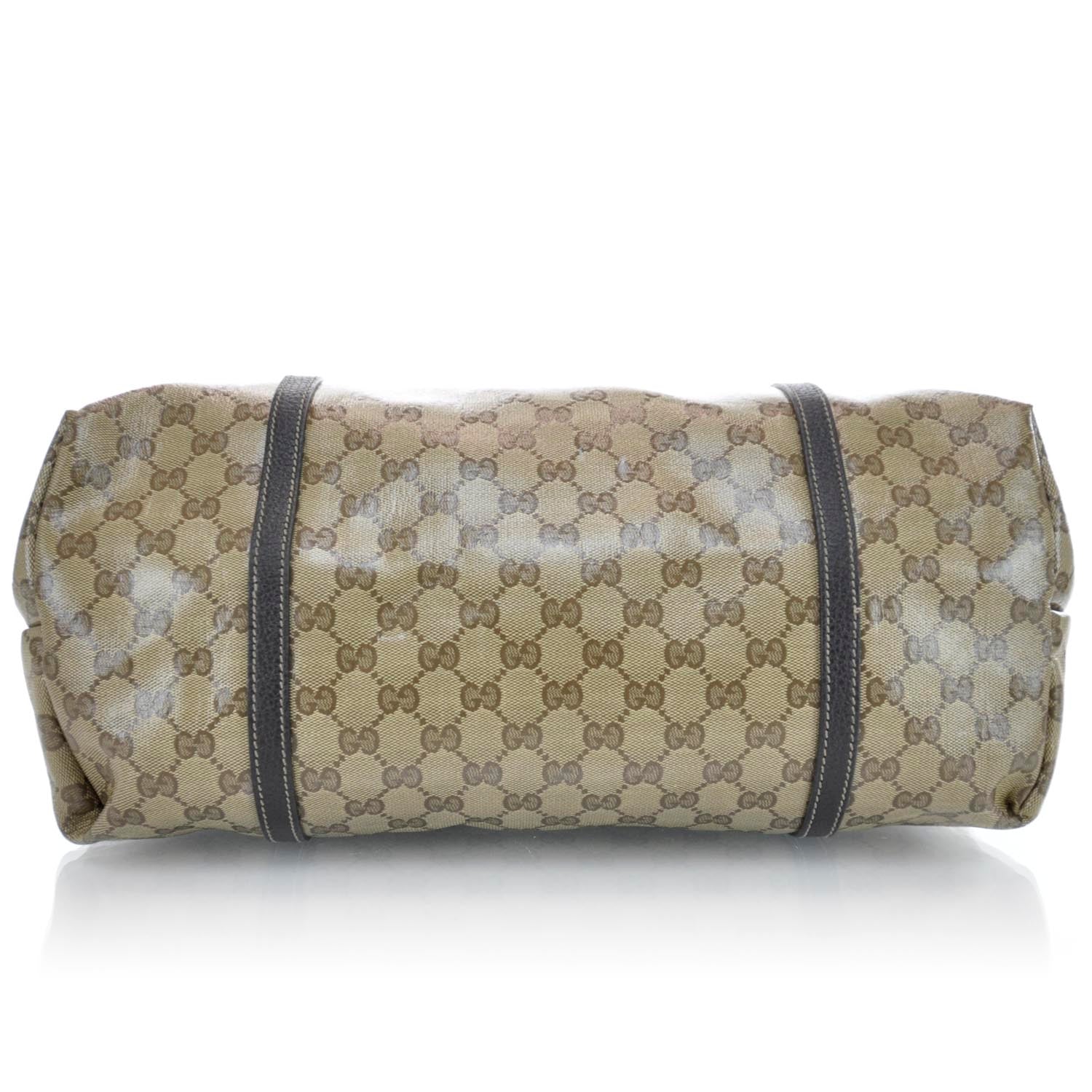 Gucci Crystal Monogram Large Joy Tote Beige Ebony Testa di Moro 5 of 10