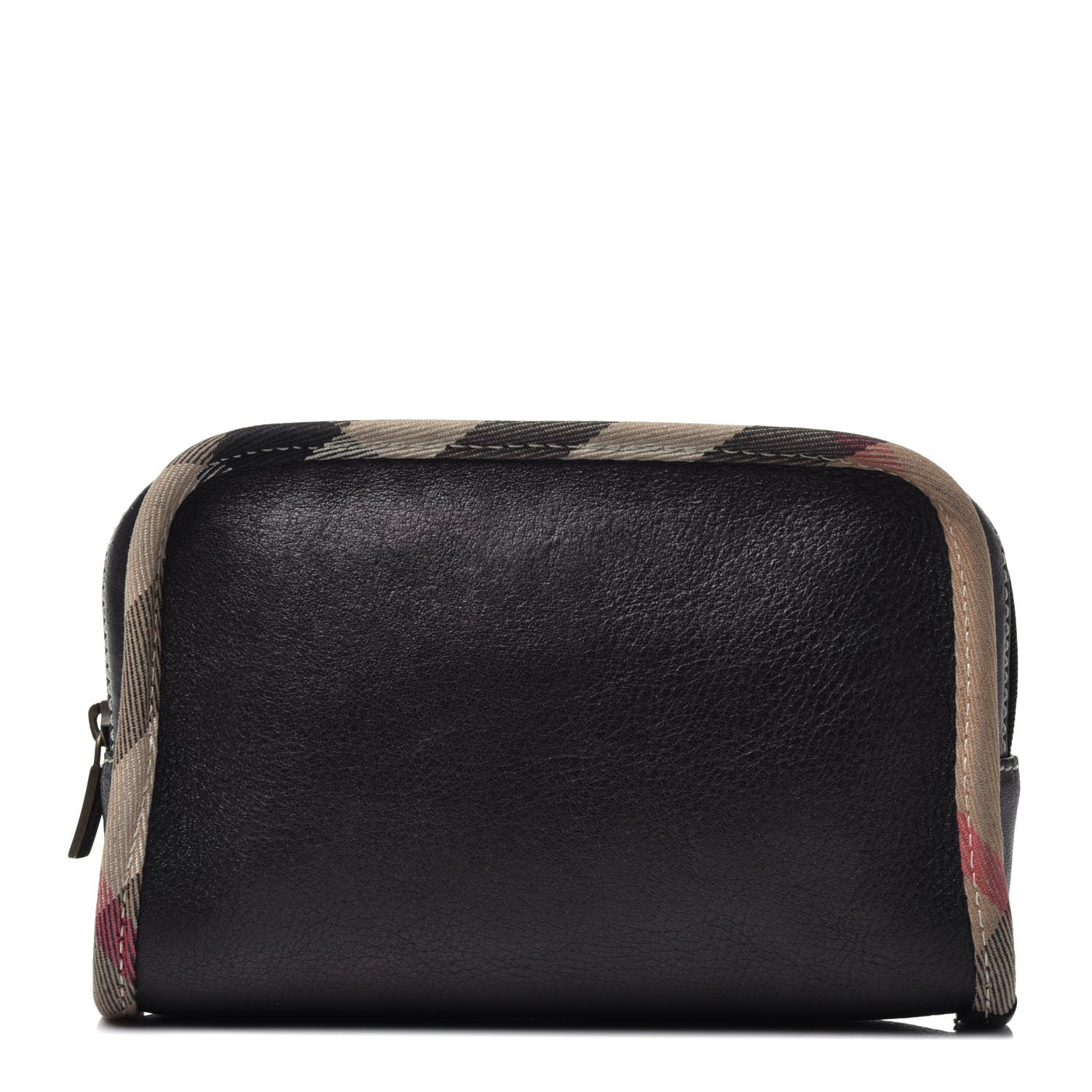 Burberry Calfskin Nova Check Cosmetic Pouch Black 1 of 10