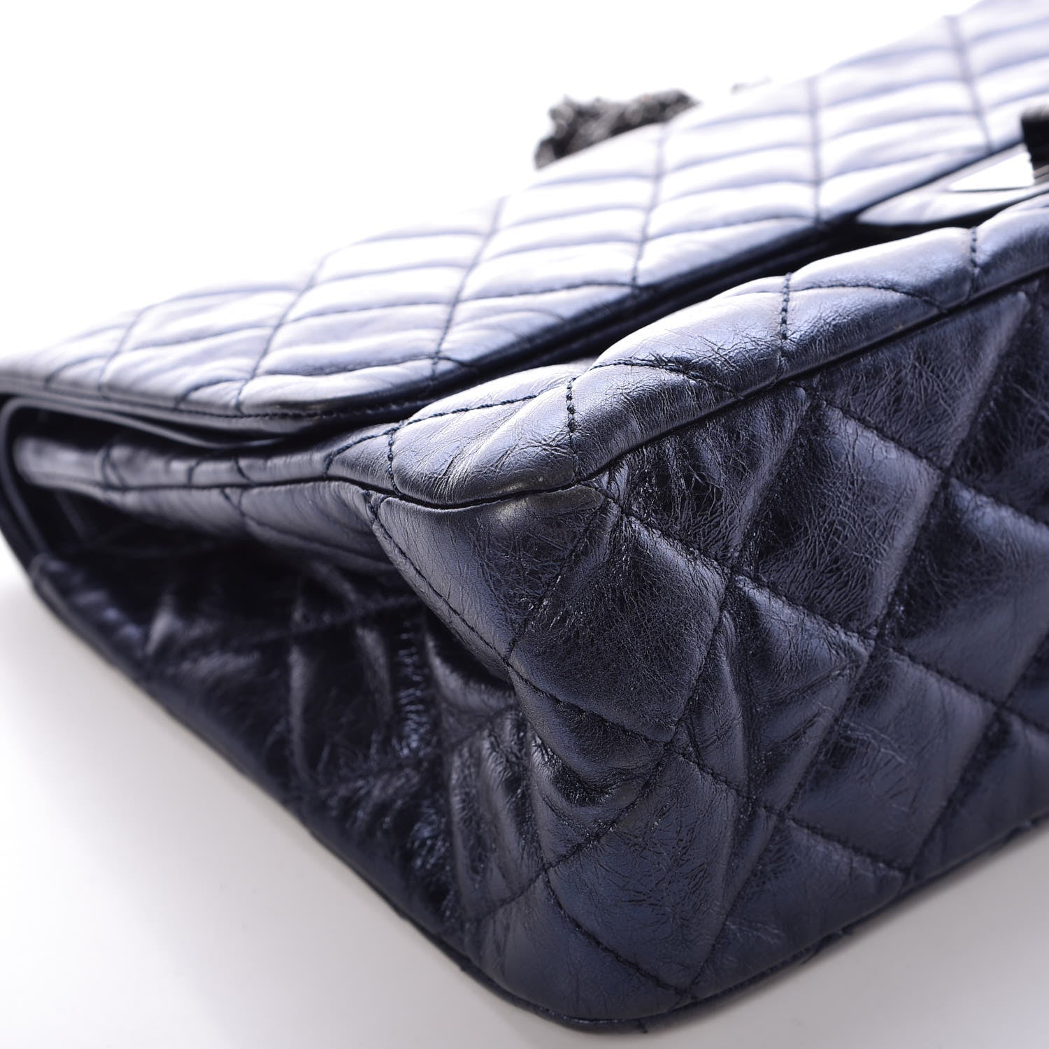 Chanel Metallic Aged Calfskin 2.55 Reissue Flap 227 Blue 8 of 11