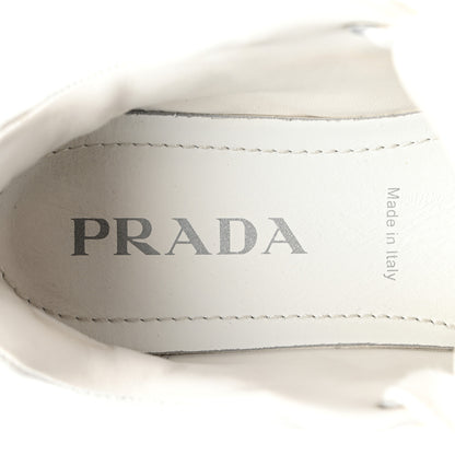 Prada Nappa Soft Metal Triangle Logo Padded Monolith 55mm Sneakers 40 White 7 of 11