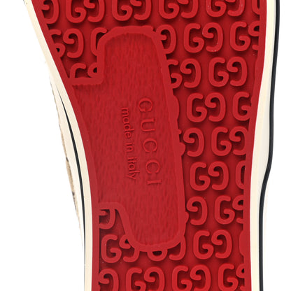 Gucci GG Monogram Womens 1977 Tennis Slip On 30mm Sneakers 38 Beige Ebony Mystic White 6 of 8