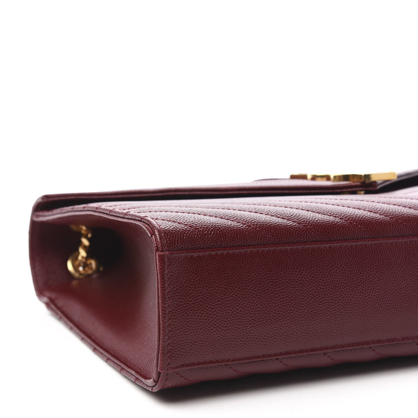 Grain De Poudre Matelasse Chevron Large Monogram Satchel Oxblood