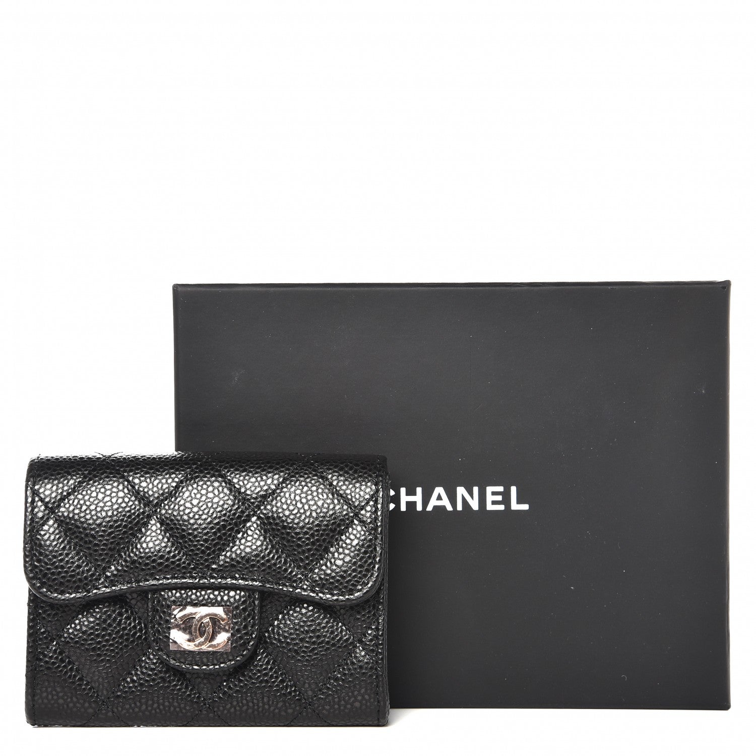 Chanel Caviar Quilted Card Holder Wallet Black 8 of 8
